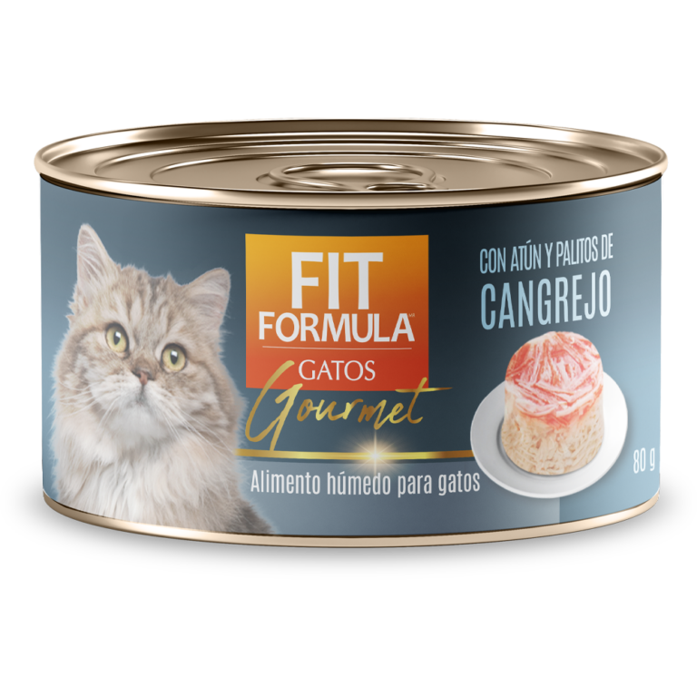 Fit Formula Gatos Gourmet Atún y Palitos de Cangrejo Lata 80 Grs