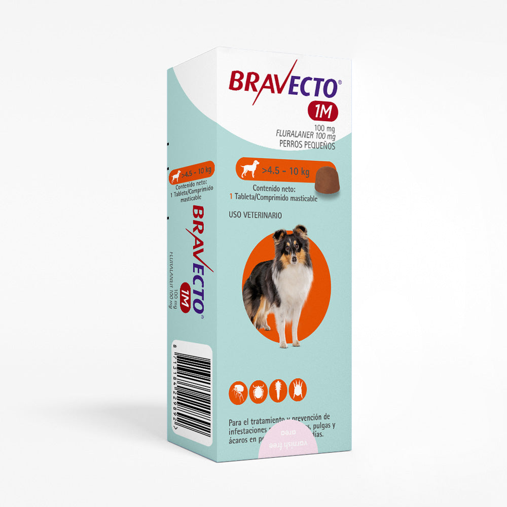 Bravecto 1M Perros 4,5 a 10 Kg