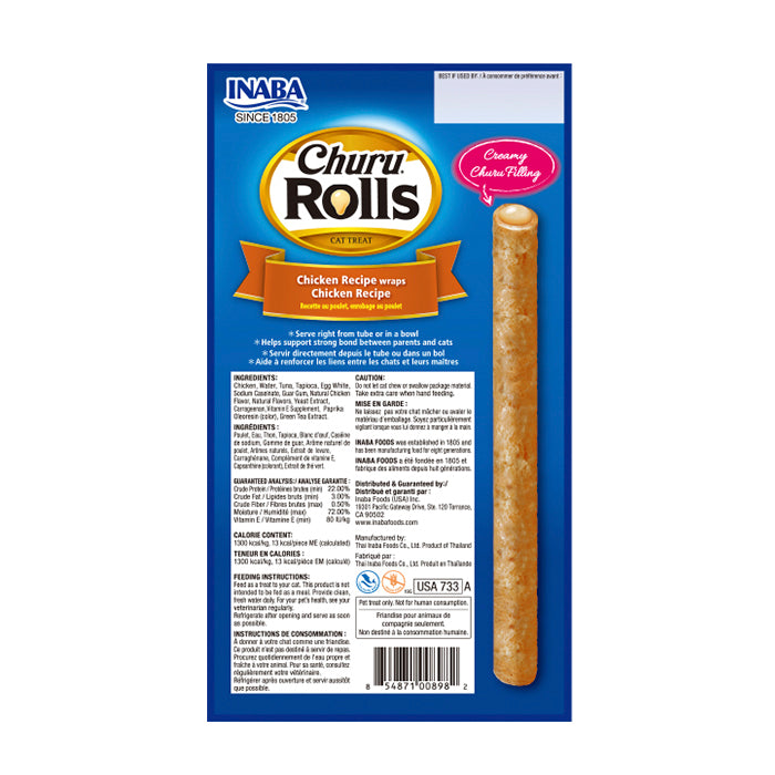 Churu Rolls Gato Pollo