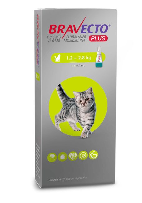 Bravecto Plus Gato 1.2 a 2.8 Kg