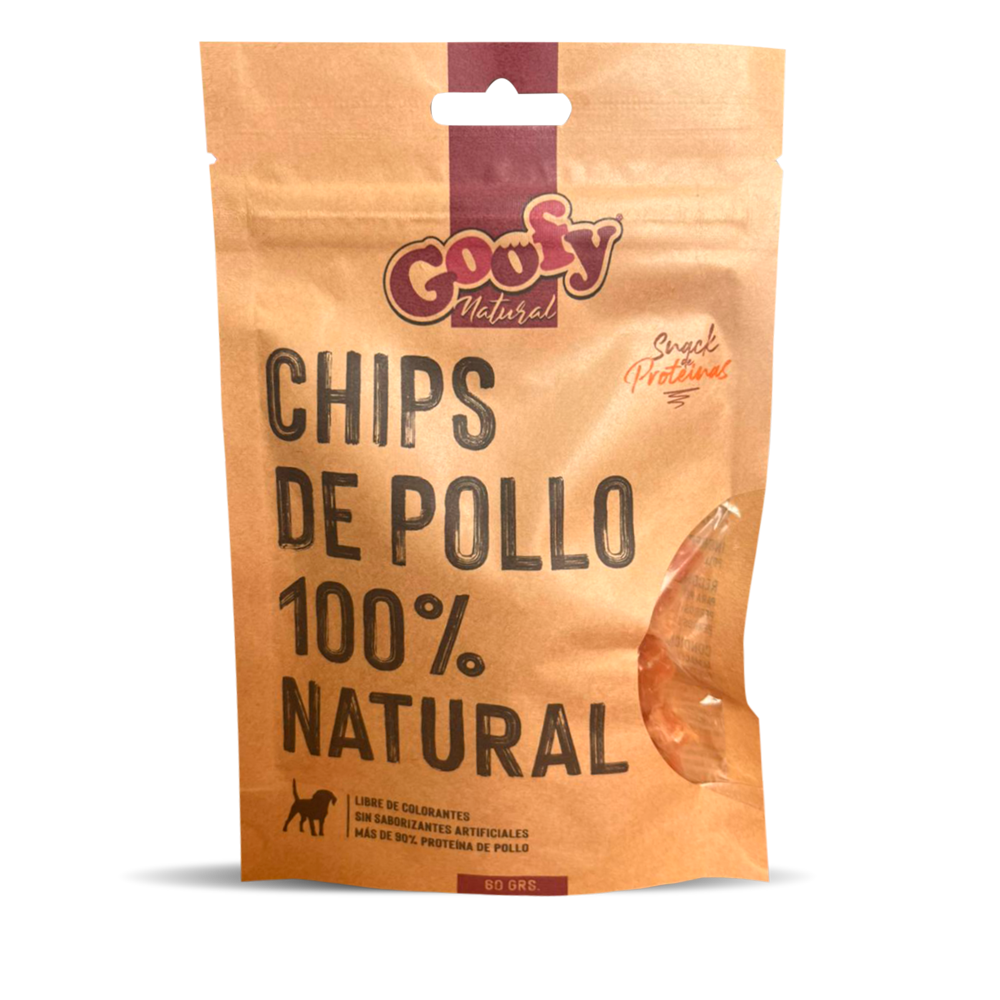 Goofy Chips de Pollo 100% Natural 60 Grs