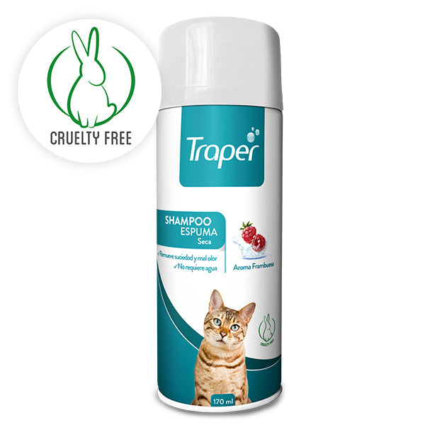 Shampoo Espuma Seca Traper Gato 170 mL