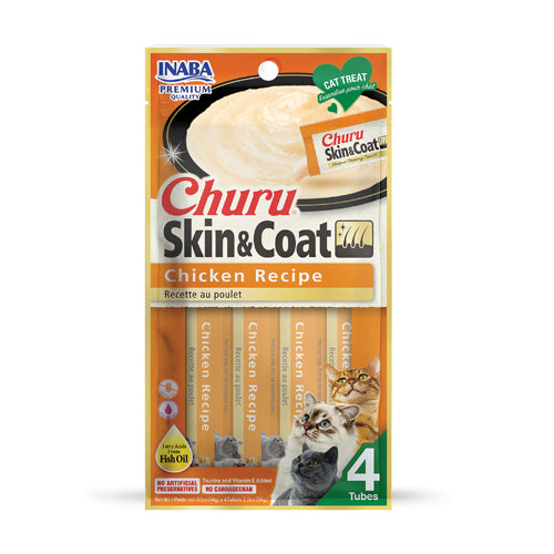 Churu Skin & Coat Gatos Pollo 4 Unidades