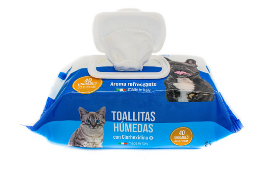 Toallas Húmedas Wuwu Clorexidina 40 Unidades