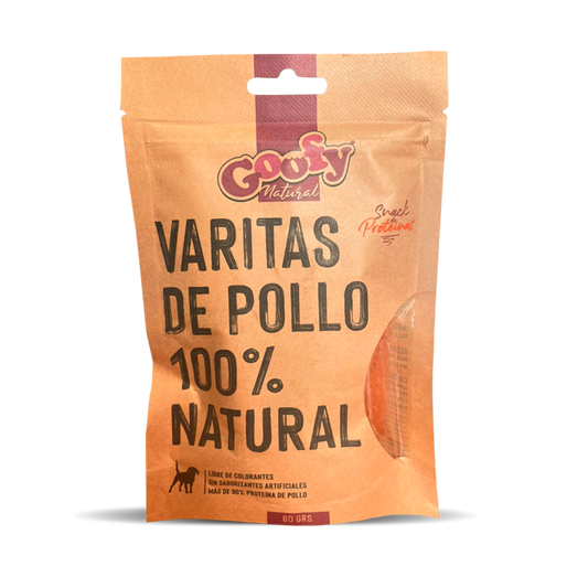 Goofy Varitas de Pollo 100% Natural 60 Grs
