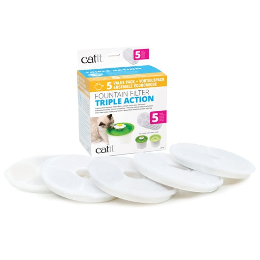 Catit Filtro Fuente Triple Acción 5 Unidades