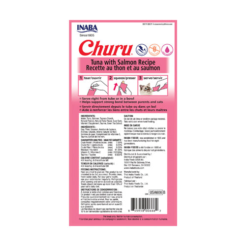 Churu Gatos Atún Salmón 4 Unidades
