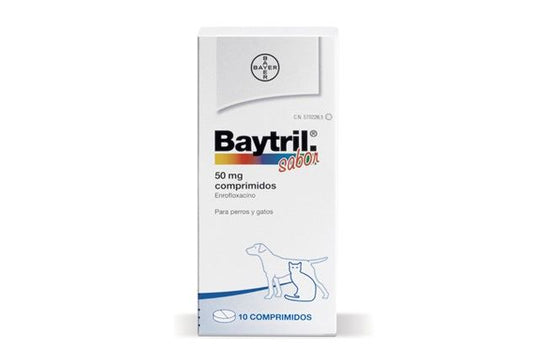 Baytril 50 Mg 10 Comprimidos