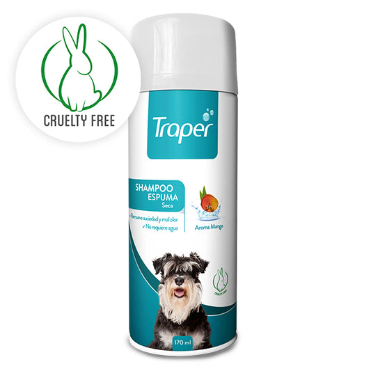 Shampoo Espuma Seca Traper Perro 170 ml