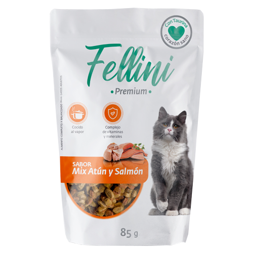 Fellini Pouch Mix Atún y Salmón 85 Grs