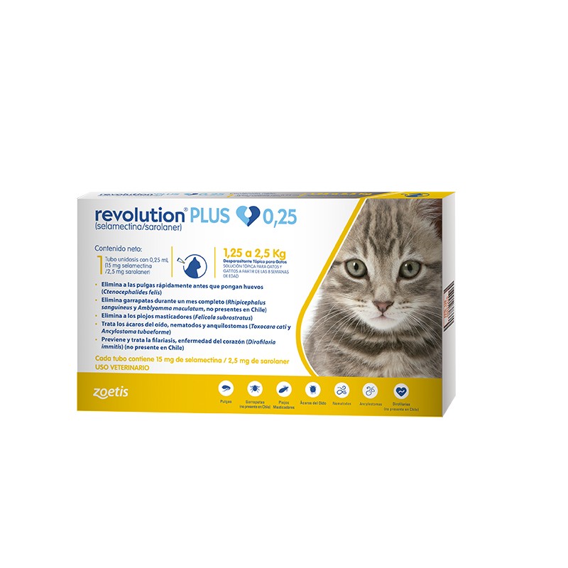 Revolution Plus Gato Antiparasitario Interno y Externo